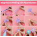 Pink Pipe Cleaners,500pcs in 5 Colors, Chenille Stems for Art and Craft Projects,Flower DIY Decorations
