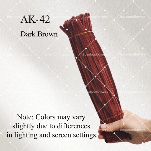 AK-42 Dark Brown Pipe Cleaners Chenille Stems Fuzzy Stick Twisting Stick DIY Art Craft Supplies Bending Wires for Kids School Education Adults Floral Arrangement