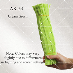 AK-53 Cream Green Pipe Cleaners Chenille Stems Fuzzy Stick Twisting Stick DIY Art Craft Supplies Bending Wires for Kids School Education Adults Floral Arrangement