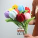 10 PCS * Handmade Pipe Cleaner Fat Tulip Flower Green Leaves Artificial Simulation Flower Indoor Home Desktop Party Wedding Decor 10 PCS * Handmade Pipe Cleaner Fat Tulip Flower Green Leaves Artificial Simulation Flower Indoor Home Desktop Party Wedding Decor
