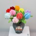 10 PCS * Handmade Pipe Cleaner Fat Tulip Flower Green Leaves Artificial Simulation Flower Indoor Home Desktop Party Wedding Decor 10 PCS * Handmade Pipe Cleaner Fat Tulip Flower Green Leaves Artificial Simulation Flower Indoor Home Desktop Party Wedding Decor