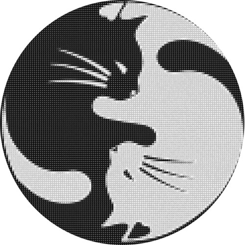 Black and White Cat Diamond Painting