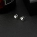 Black and White Heart Stud Earrings