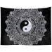 Black and White Mandala Tapestry