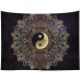 Black and White Mandala Tapestry