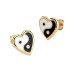 Gold Heart Shaped Stud Tao Sig Earrings