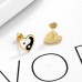 Gold Heart Shaped Stud Tao Sig Earrings