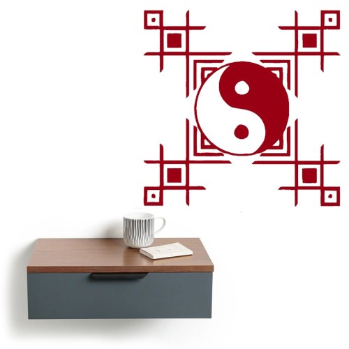 Modern Red Tao Sig Wall Art