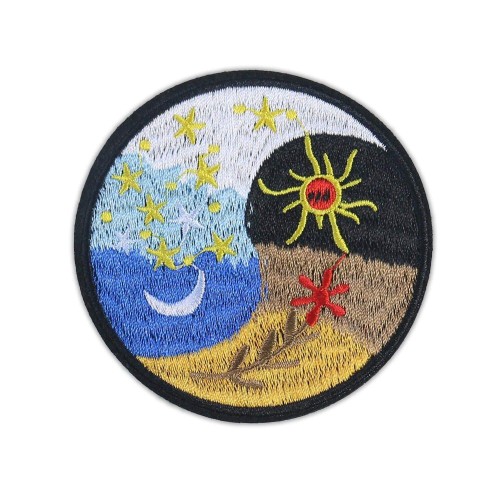 Sun and Moon Iron on Patch