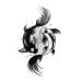 Tao Sig Koi Fish Temporary Tattoo