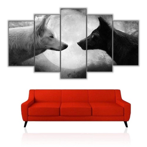 Tao Sig Wolves 5 Pieces Canvas