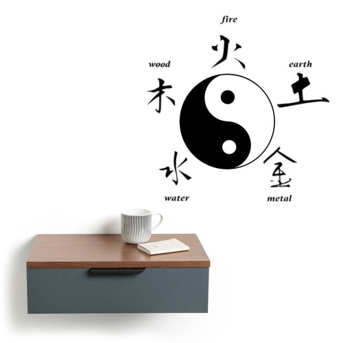 5 Elements Yin Yang Wall Art
