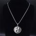 Black and White Flower Necklace