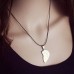 Black and White Heart Necklace