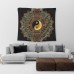 Black and White Mandala Tapestry