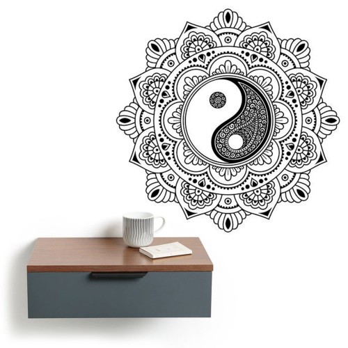 Black and White Mandala Wall Art