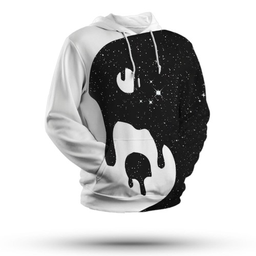 Black and White Space Hoodie