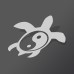 Black and White Turtle Sticker