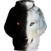 Black and White Wolf Hoodie
