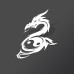 Yin Yang Black Dragon Sticker