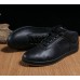 Black Leather Winter Yin Yang Shoes
