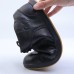 Black Leather Winter Yin Yang Shoes