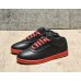 Black Leather Winter Yin Yang Shoes