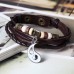 Black Leather Yin Yang Bracelet