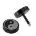 Black Stud Men's Yin Yang Earrings