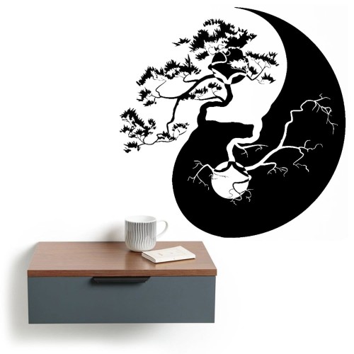 Bonsai Tree Yin Yang Wall Art