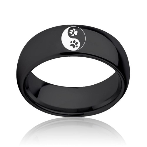Cat Paw Yin Yang Ring
