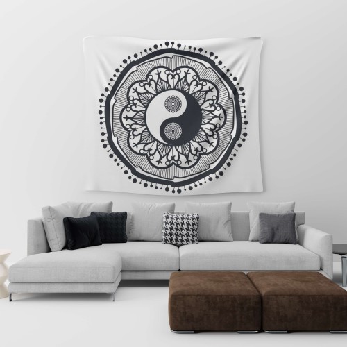Cotton Mandala Yin Yang Tapestry