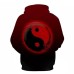 Dark Red Yin Yang Hoodie