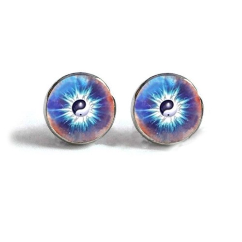 Yin Yang Eye Stud Earrings