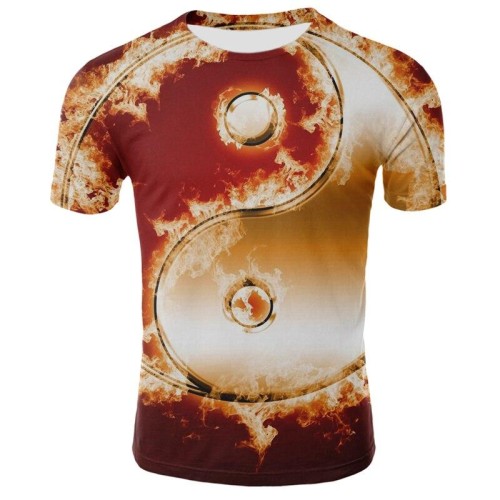 Fire Red Yin Yang T-Shirt