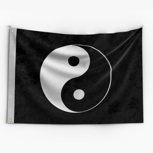 Yin and Yang Symbol Flag