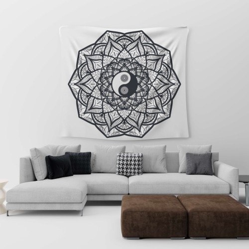 Geometric Mandala Tapestry