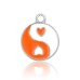 Yin Yang Heart Charms (10 Pieces)