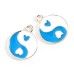 Yin Yang Heart Charms (10 Pieces)