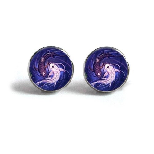 Yin Yang Koi Fish Earrings