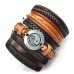 Yin Yang Leather Bracelet Set