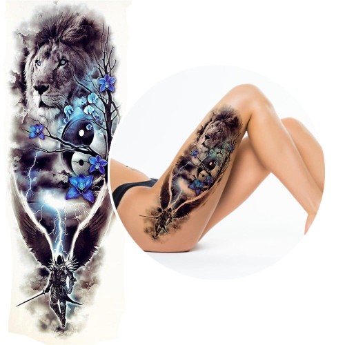 Lion Temporary Tattoo