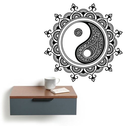 Yin Yang Mandala Art on Wall