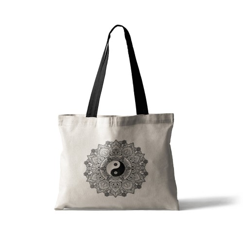 Yin Yang Mandala Tote Bag