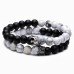 Yin Yang Men's Beaded Crown Bracelets