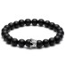 Yin Yang Men's Beaded Crown Bracelets