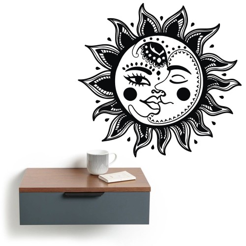 Mexican Sun and Moon Yin Yang Wall Art