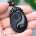 Obsidian Necklace Yin Yang