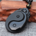 Obsidian Necklace Yin Yang