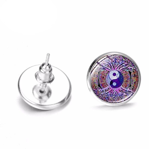 Psychedelic Yin Yang Earrings